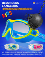 WAVE Junior Kinder Schwimmbrille, Schnorchelbrille, 3-7 Jahre