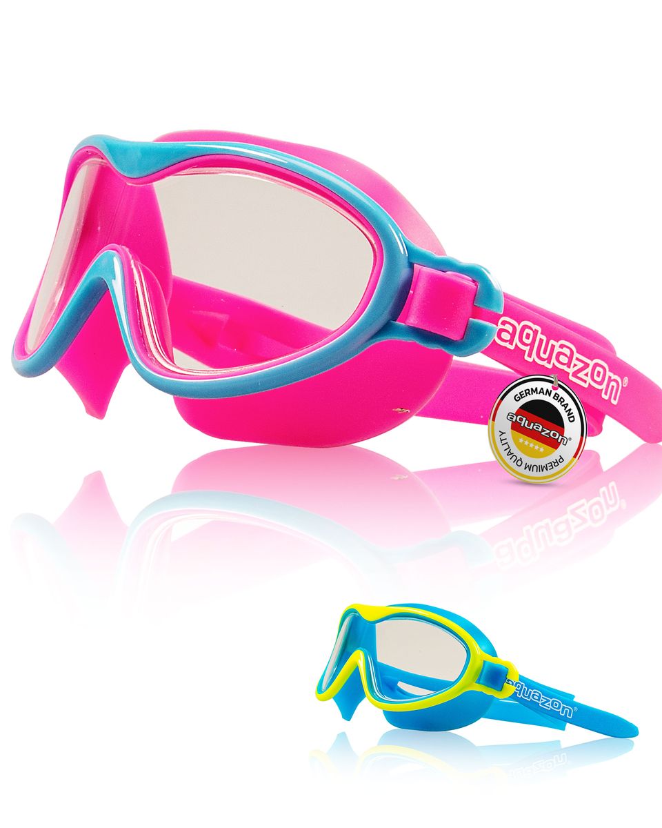 WAVE Junior Kinder Schwimmbrille, Schnorchelbrille, 3-7 Jahre